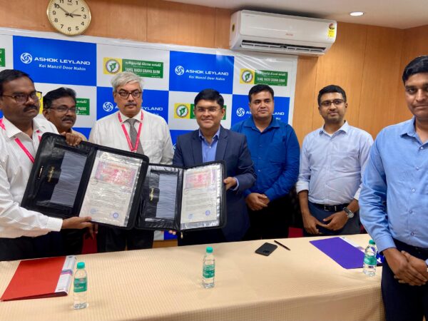 અશોક લેલેન્ડે વ્હીકલ ફાઇનાન્સિંગ સોલ્યુશન્સને મજબૂત કરવા તમિલનાડુ ગ્રામ બેંક સાથે ભાગીદારી કરી