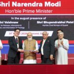વડાપ્રધાન નરેન્દ્ર મોદીના હસ્તે સાણંદ ખાતે ₹૩૩૦૦ કરોડના ‘કેઇન્સ સેમિકોન’ OSAT પ્લાન્ટનો શુભારંભ