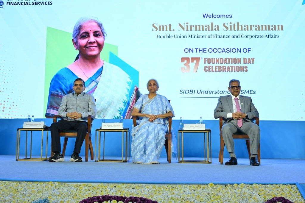SIDBI’s 37th Foundation Day Celebrations: Finance Minister launches SIDBI’s MSME initiatives — RRB Co-Lending Portal, MachFin Mart, MoRE and Credit Cards for Micro Enterprises