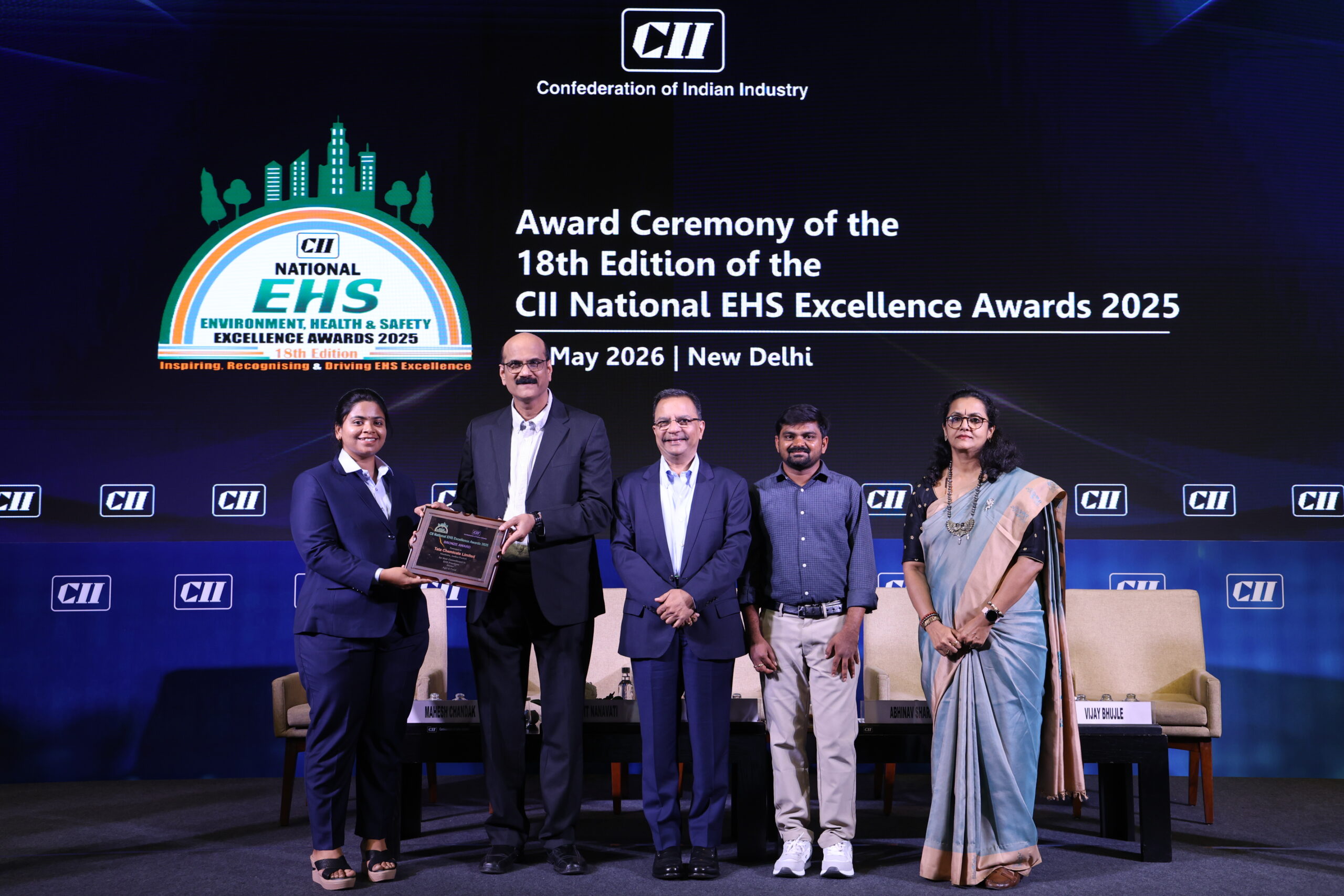 ટાટા કેમિકલ્સના મમ્બાટ્ટુ યુનિટે CII નેશનલ EHS એક્સીલન્સ એવોર્ડ્સ 2025 ખાતે બ્રોન્ઝ મેડલ જીત્યો